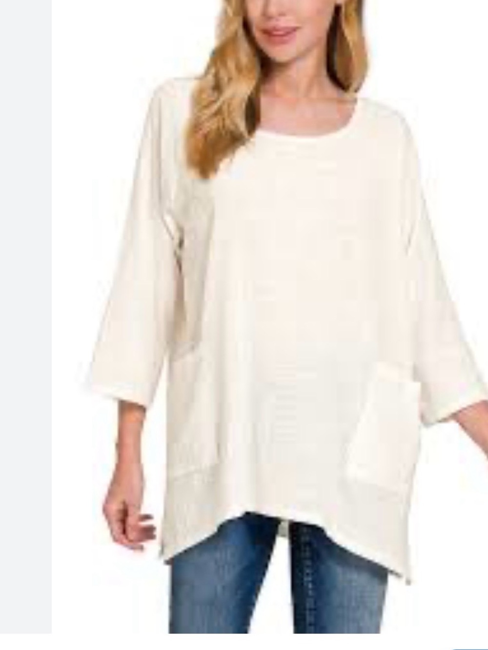 NWOT Zenana plus size Double cotton gauze tunic